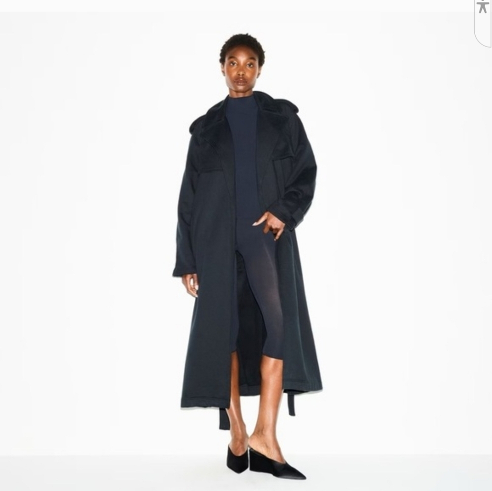 SKIMS Boyfriend Trench Cotton Coat Size M New